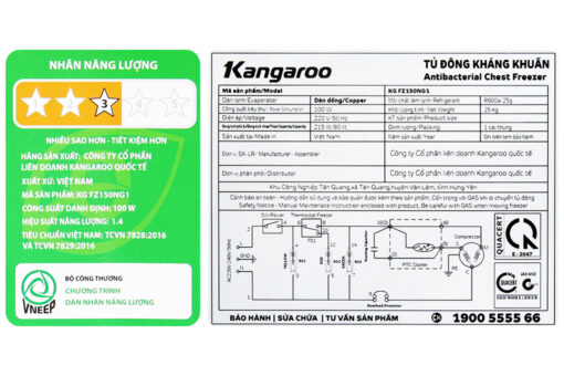 Tủ đông Kangaroo 90 lít KGFZ150NG1