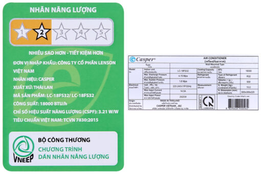 Điều Hòa Casper 2 HP LC-18FS32