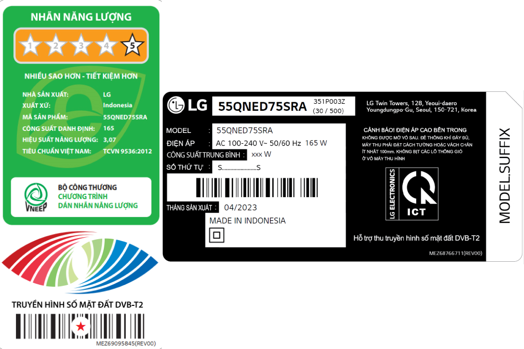 Smart Tivi QNED LG 4K 55 inch 55QNED75SRA