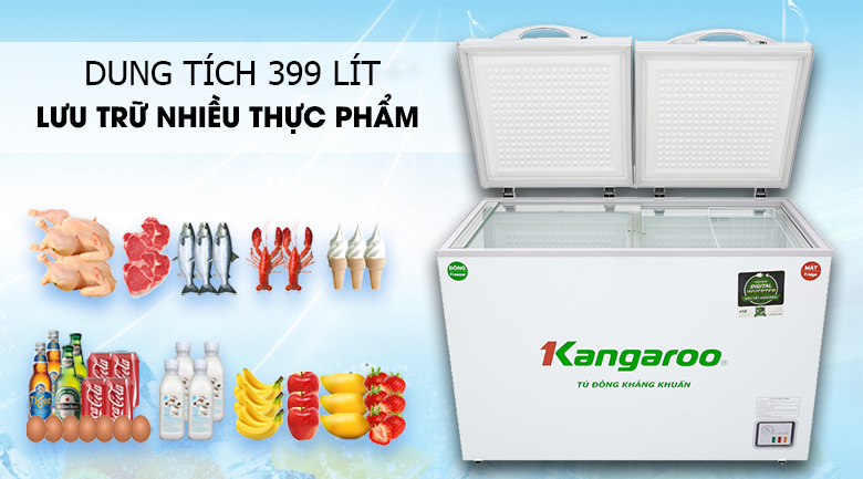 Tủ đông Kangaroo inverter 399 lít KG399IC1