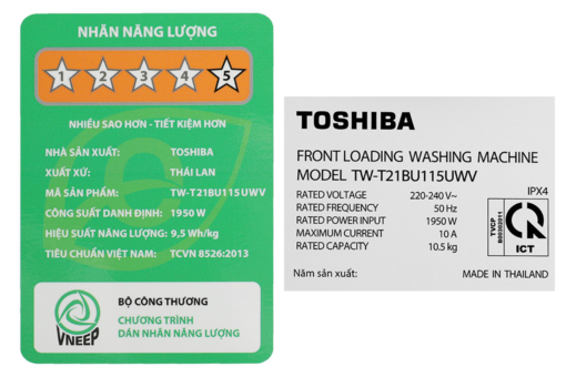 Máy giặt Toshiba Inverter 10,5 kg TW-T21BU115UWV(MG)