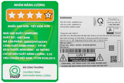 Smart Tivi QLED Samsung 4K 85 inch QA85Q70TA