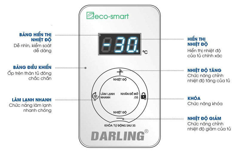 TỦ KEM DARLING INVERTER DMF-7079ASKI