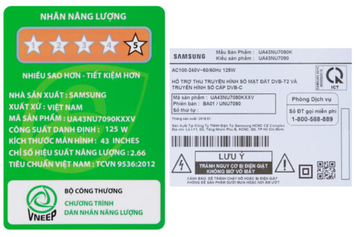 Smart Tivi Samsung 4K 43 inch UA43NU7090