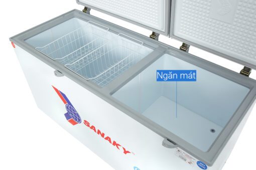 Tủ đông Sanaky Inverter 485 Lít VH-6699W4K kính cường lực