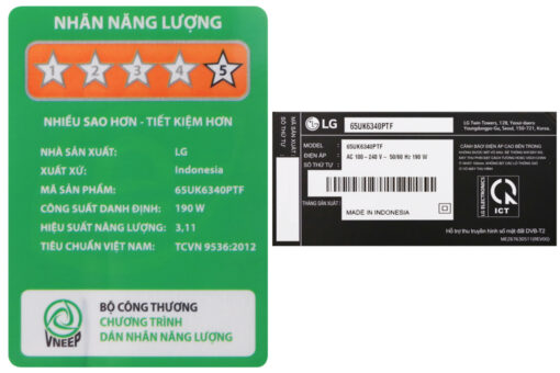 Smart Tivi LG 4K 65 inch 65UK6340PTF