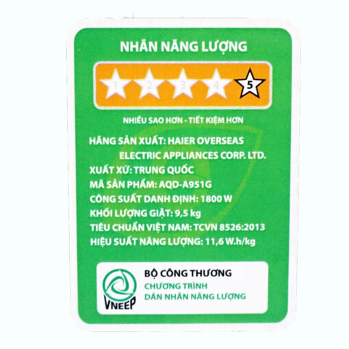 Máy giặt Aqua 9.5kg Inverter AQD-A951G.S