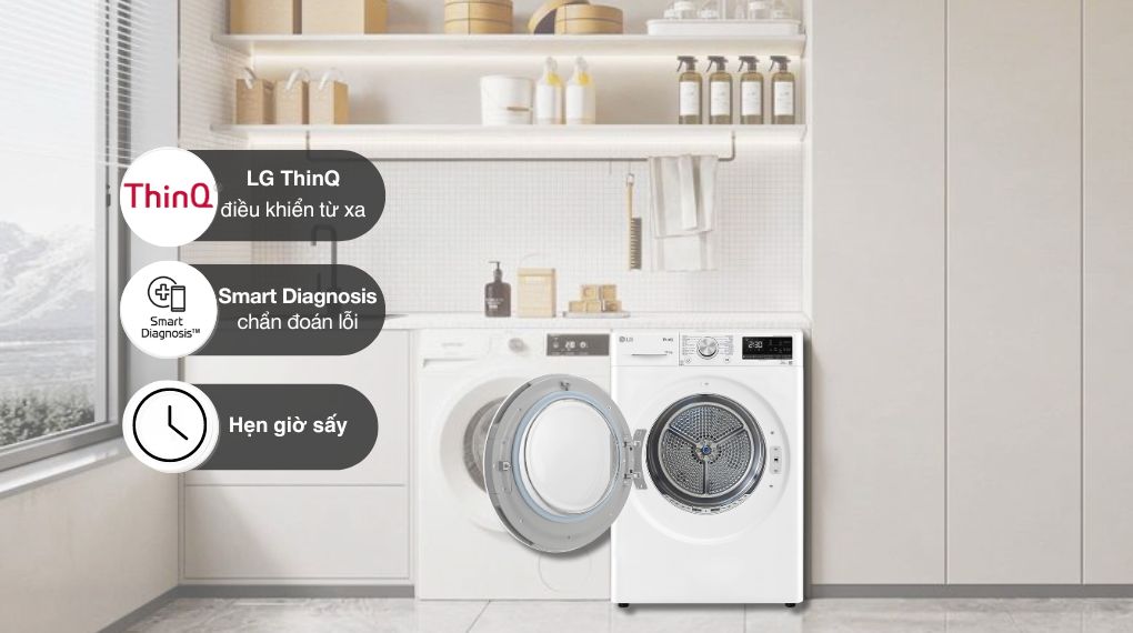 Máy sấy bơm nhiệt LG 10.5 kg DVHP50M - Tiện ích *Hình ảnh chỉ mang tính chất minh họa