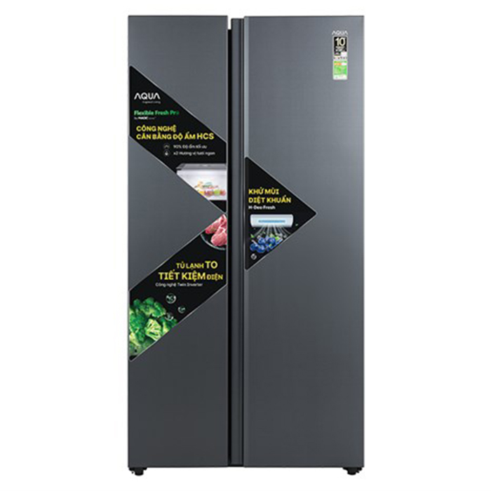 Tủ lạnh Aqua Inverter 646 lít AQR-S682XA.SLB