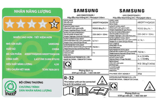Điều hòa Samsung Inverter 1 HP AR09TYHQASINSV