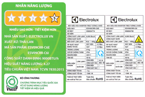 Điều hòa Electrolux Inverter 1 HP ESV09CRR-C6