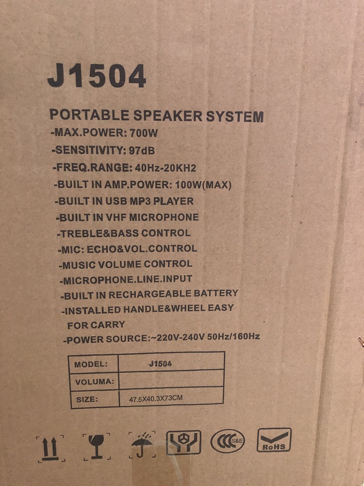 LOA KÉO JBL J1504 BASS 40 VỎ GỖ