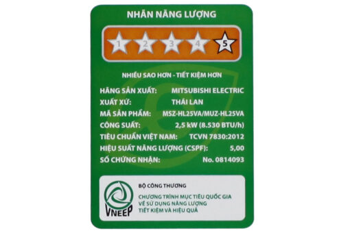 Điều hòa 2 chiều Mitsubishi Electric Inverter MSZ-HL25VA