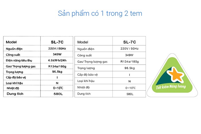 Tủ mát Alaska 580 lít SL-7C