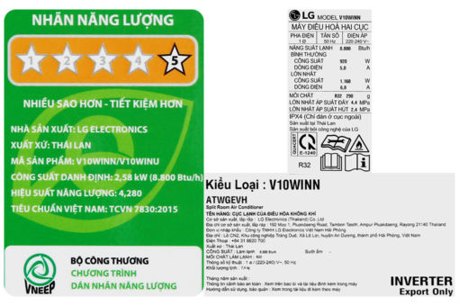 Điều hòa LG Inverter 8800 BTU V10WIN