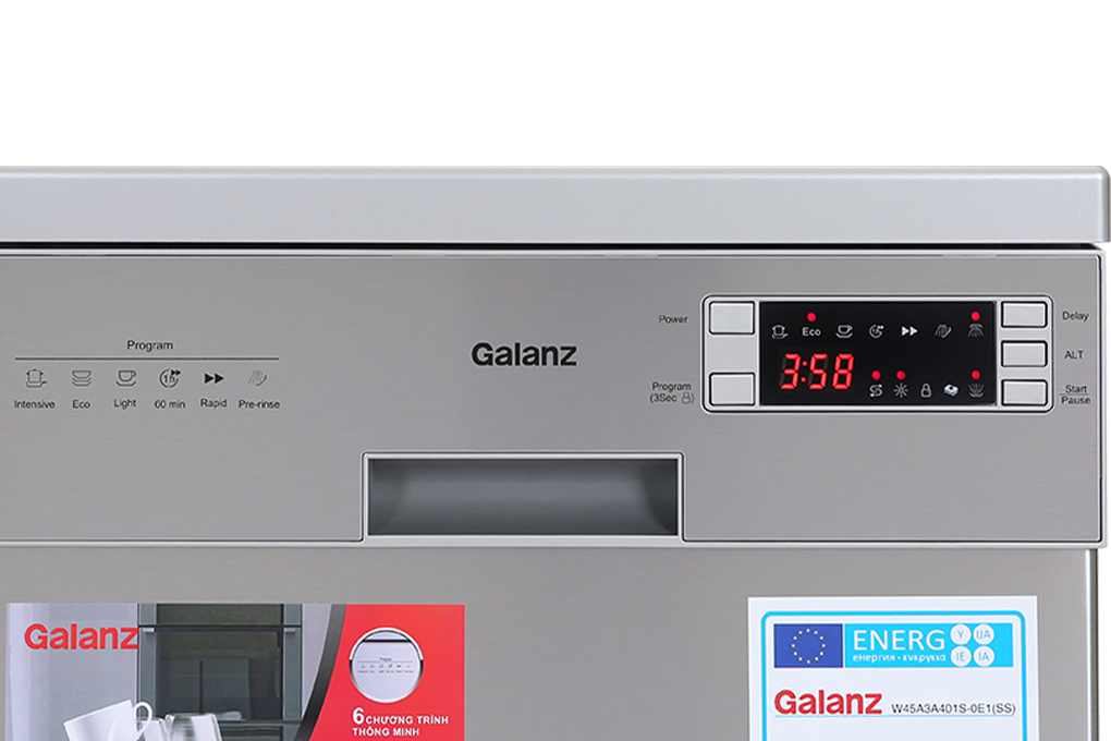 Máy rửa bát bát độc lập có sấy Galanz 11 bộ W45A3A401M-0E1(SS)