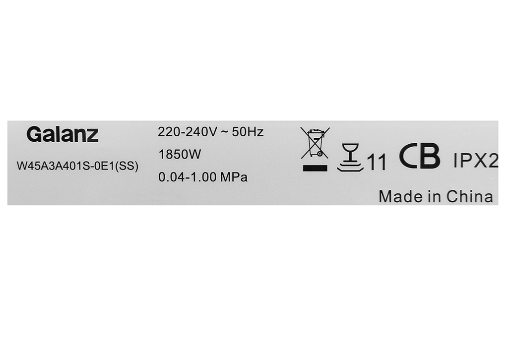 Máy rửa bát bát độc lập có sấy Galanz 11 bộ W45A3A401M-0E1(SS)