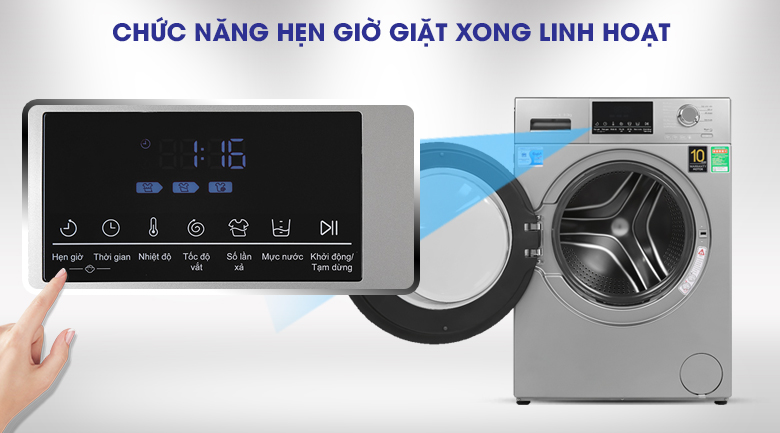 Máy giặt Aqua Inverter 9 kg AQD-D900F S