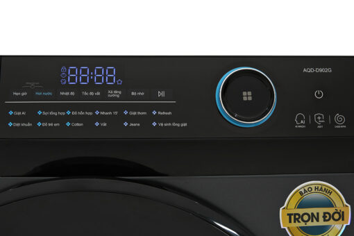 Máy giặt Aqua Inverter 9 kg AQD-D902G.BK