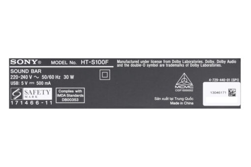 Loa thanh soundbar Sony 2.0 HT-S100F 120W