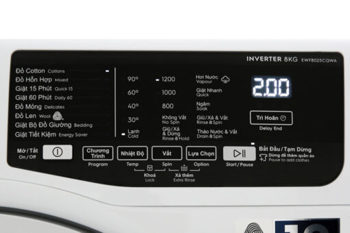 Máy giặt Electrolux Inverter 8 kg EWF8025CQWA