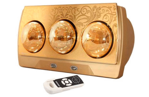 Đèn sưởi nhà tắm Heizen 3 bóng vàng HE-3BR (có điều khiển từ xa)