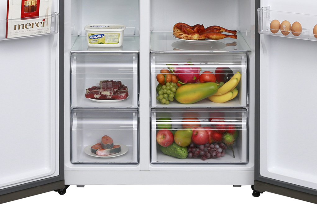 Tủ lạnh Aqua Inverter 518 lít AQR-IG585AS SG