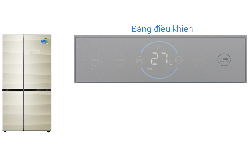 Tủ lạnh Aqua Inverter 518 lít AQR-IG585AS SG