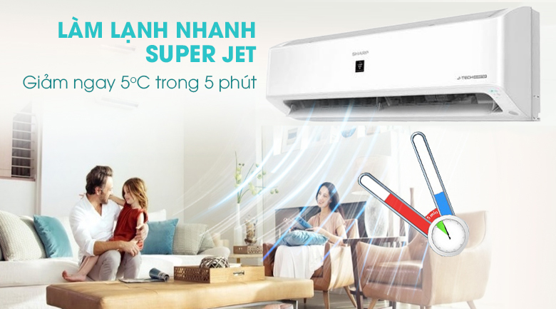 Máy lạnh Sharp Inverter 1 HP AH-XP10YHW
