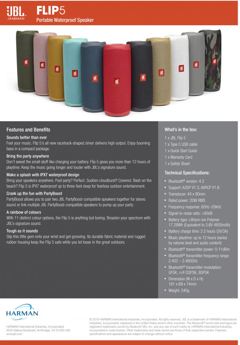 Loa Bluetooth JBL Flip 5