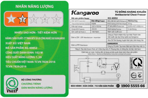 Tủ đông mềm Kangaroo 252L KG408S2