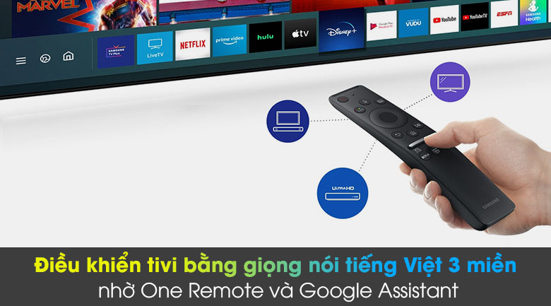 Smart Tivi Samsung 4K 55 inch UA55AU8100
