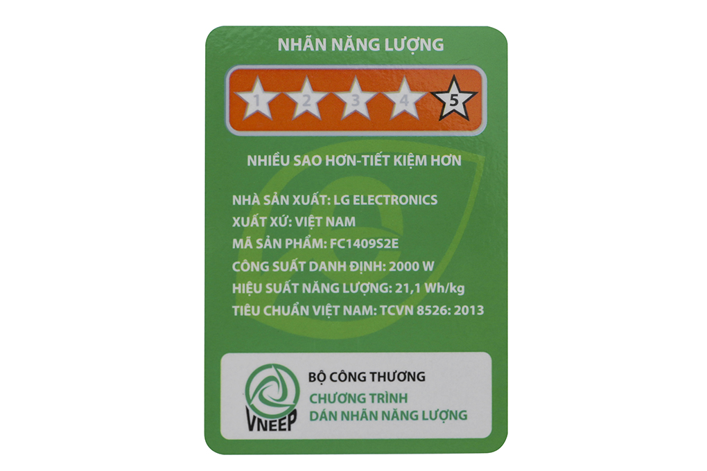 Máy giặt LG Inverter 9 kg FC1409S2E