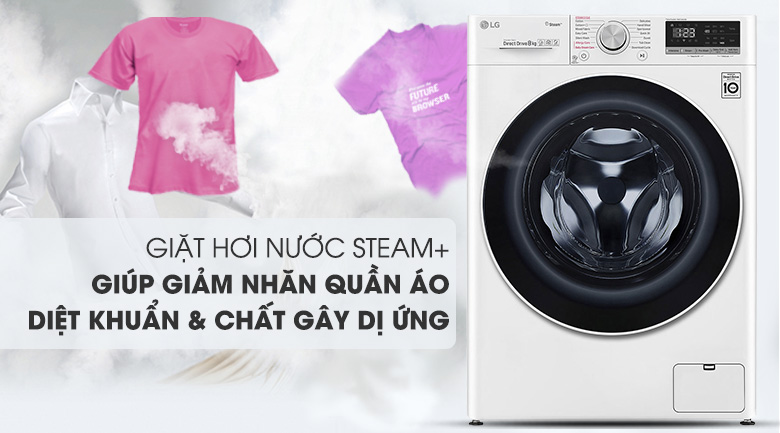 Máy giặt sấy LG Inverter 8.5 kg FV1408G4W