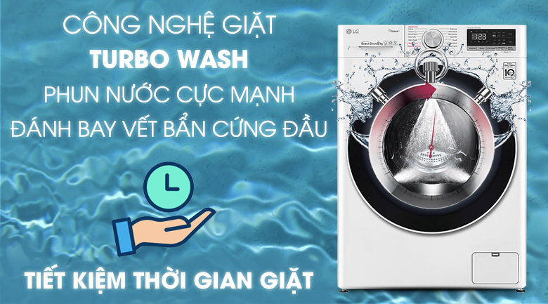 Máy giặt sấy LG Inverter 8.5 kg FV1408G4W
