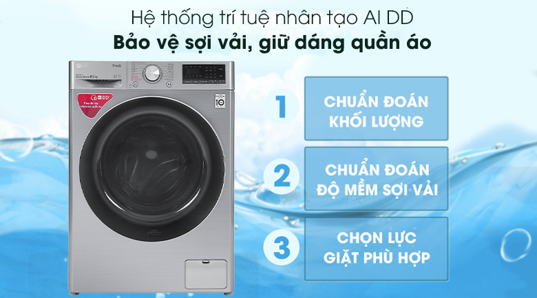 Máy giặt LG Inverter 8.5 kg FV1408S4V