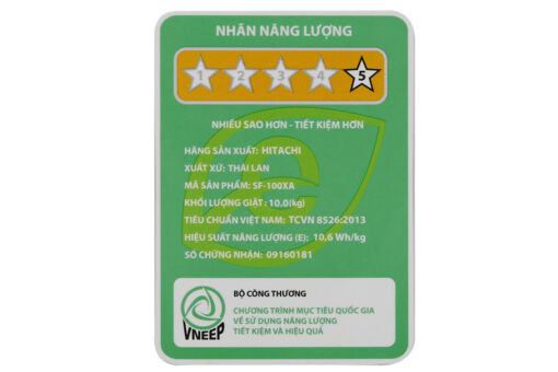 Máy giặt Hitachi 10 kg SF-100XA 220-VT (COG-W)