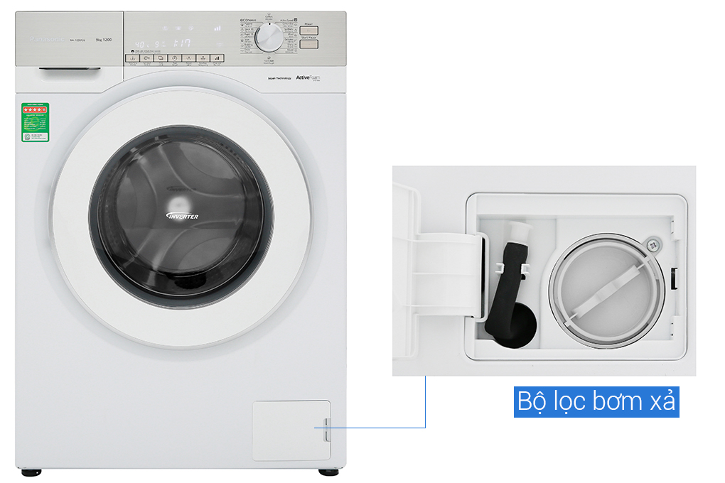 Máy giặt Panasonic Inverter 9 Kg NA-129VG6WV2