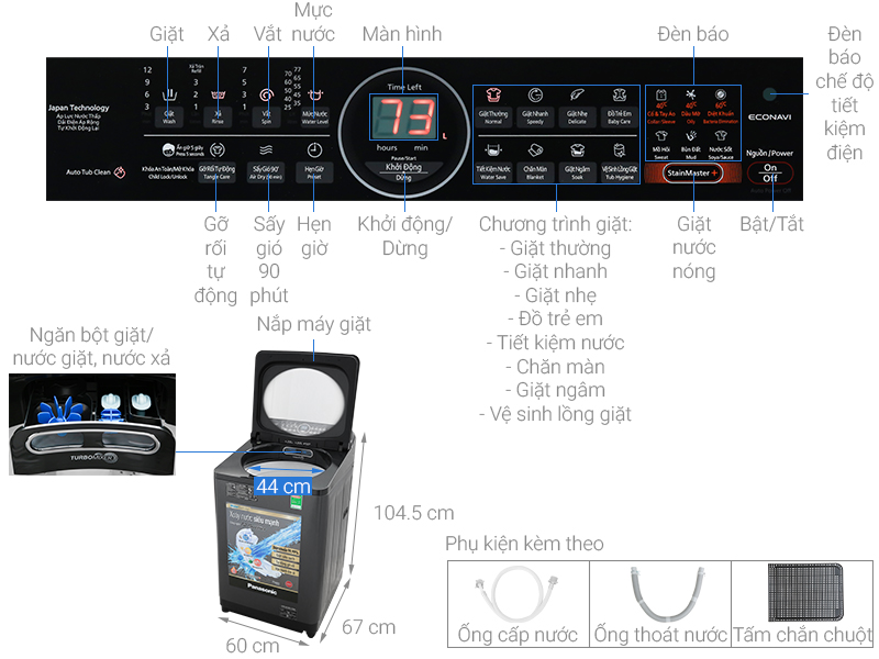 Chi tiết máy giạt NA-FD10VR1BV