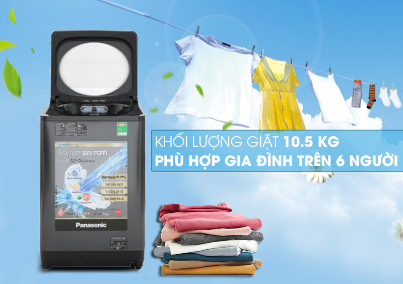 Máy giặt NA-FD10VR1BV khối lượng giặt 10,5 kg