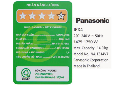 Máy giặt Panasonic Inverter 14 Kg NA-FS14V7SRV
