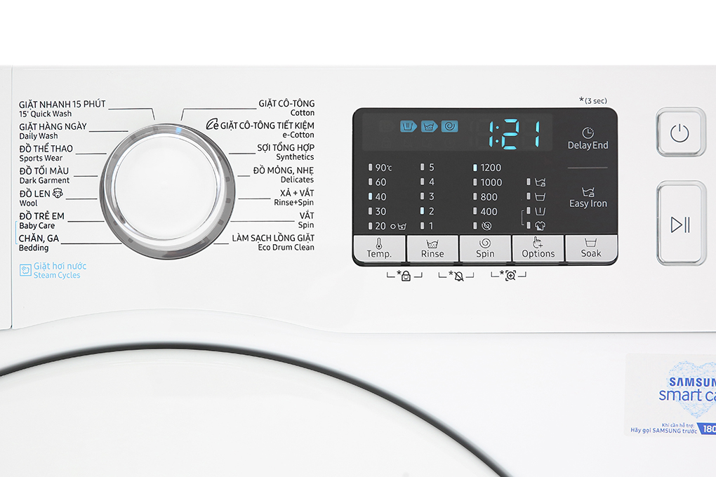 Máy giặt Samsung Inverter 8 kg WW80J52G0KW/SV