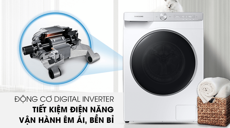 Máy giặt Samsung 9kg AI Inverter WW90TP44DSH/SV