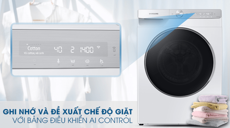 Máy giặt Samsung 9kg AI Inverter WW90TP44DSH/SV