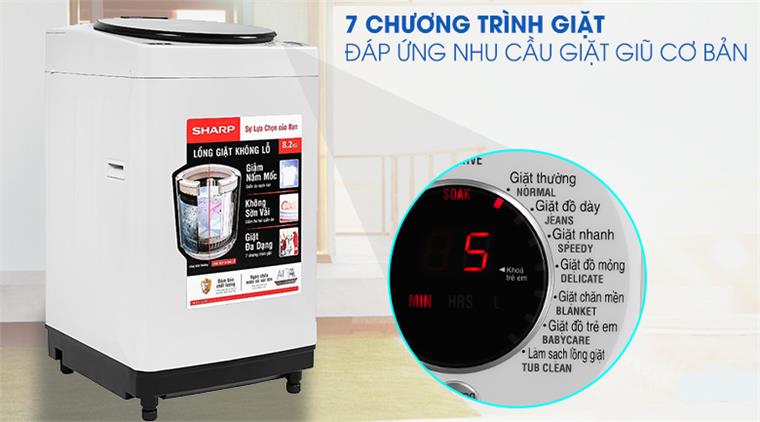 Máy giặt Sharp 8.2Kg ES-W82GV-H