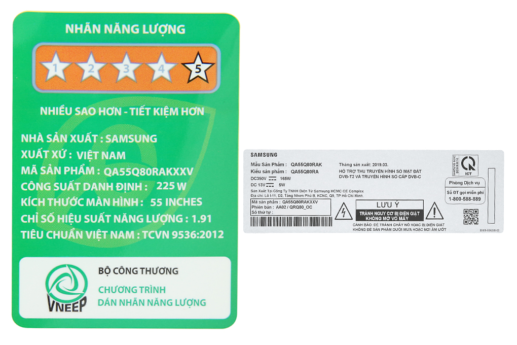 Smart Tivi QLED Samsung 4K 55 inch QA55Q80R