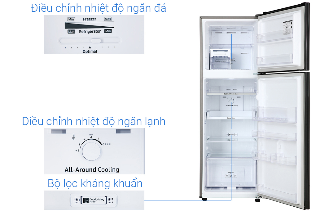 Tủ lạnh Samsung Inverter 256 lít RT25M4032BY/SV