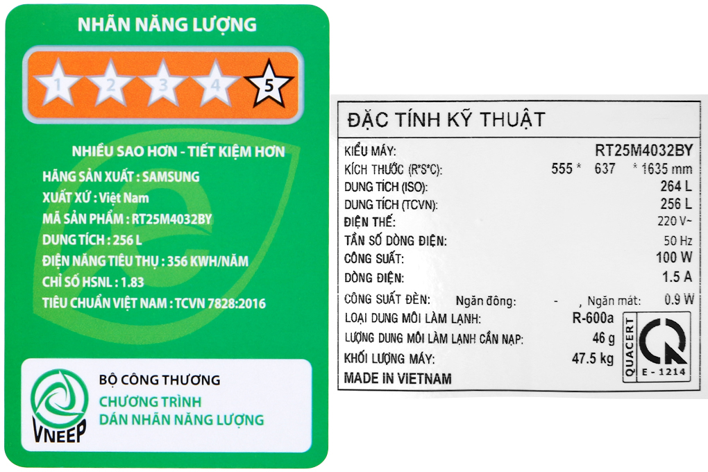 Tủ lạnh Samsung Inverter 256 lít RT25M4032BY/SV