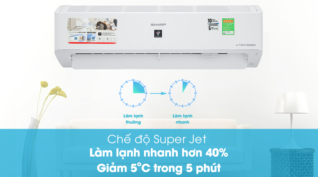 Máy lạnh Sharp Inverter 1.5 HP AH-XP13YMW