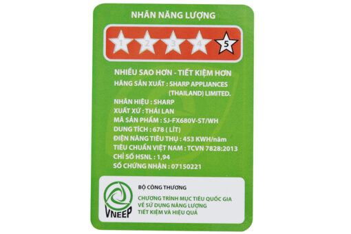 Tủ lạnh Sharp Inverter 605 lít SJ-FX680V-ST